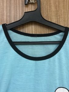 Alien Graphic Print Tee - Light Blue