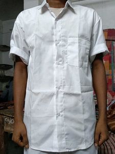 best white pant&amp;shirt combo for students Mens