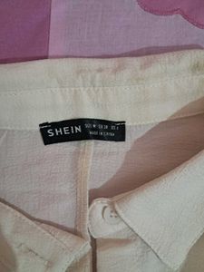 Shein Cream Button-Down Shirt and Pant