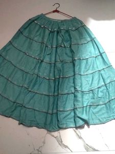 Tiered Blue Skirt