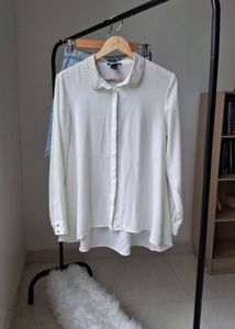 H&M Embellished Collar Blouse