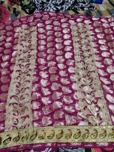 Beetroot Colour Saree