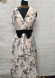Floral Cream Maxi Dress/Gown