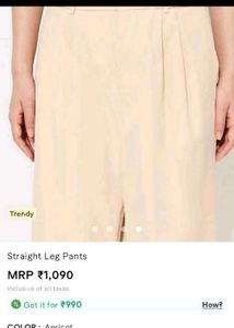 Apricot Straight Leg Pants