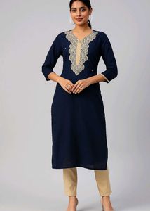Elegant Navy Blue Kurta