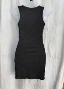 15412. Black Rhinestone Heart Tank Dress