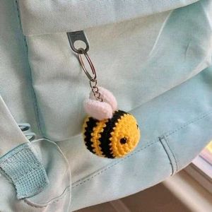 Crochet Bumble Bee Keychain