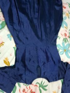 Elegant Blue Embroidered Dress