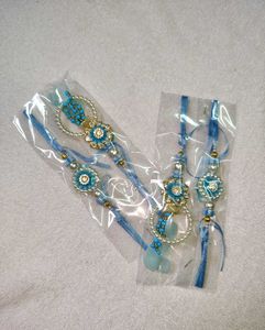 2 Pcs Combo Set Pair Rakhi