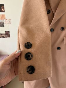 DaFirenze Camel Long Trench Coat S