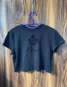 Beige V-Neck T-Shirt