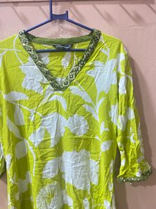 Floral Print Kurta