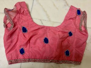 Pink Embroidered Saree