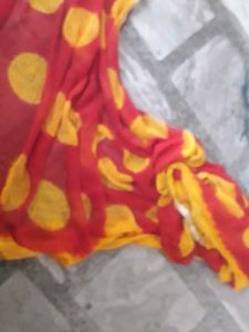 Elegant Red &amp; Yellow Saree