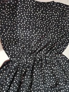 Black &amp; White Print Mini Dress