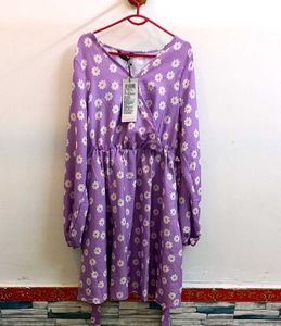 Lovely Purple Floral Dress