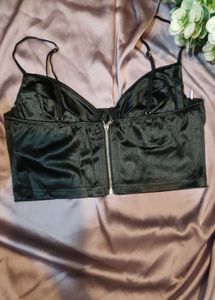Black Satin Bralette