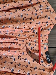 Peach Flamingo Print Top