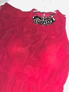 Maroon Party Wear Maxi Dress