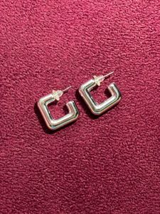 Silver Tone Geometric Earrings