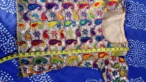 Heavy wool Embroidered Choli blouse off Shoulder