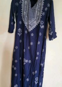 Elegant Blue Printed Kurti