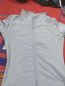 Light Blue Zip-Up Jacket