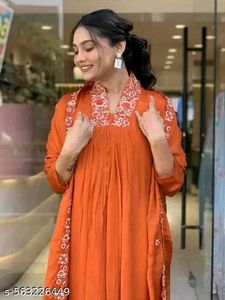 Elegant Orange Kurta Set
