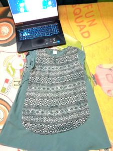 Patterned black top cum kurti