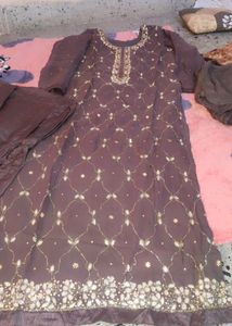 Combo Dimond Nd Tubelight Chikankari Suit Set