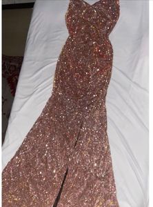 URBANIC Women&#39;s Ruched Sequin Gowns Sexy Spaghetti