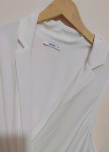 White Cut Sleeves Long Dress For Girl Or Woman