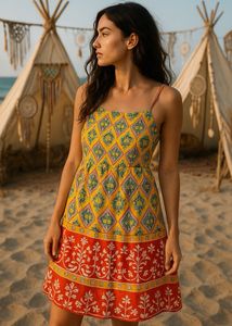 SheIn Printed Midi Dress