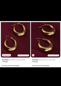 PALMONAS Gold Hoop Earrings