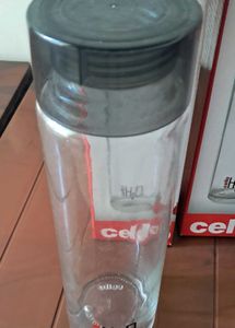 Cello Glass Bottle 2 Piece Set New With Box