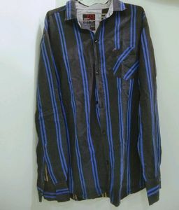 MENS BLACK VERTICAL STRIPED SHIRT