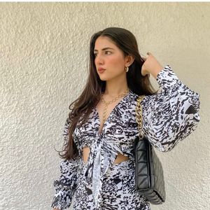 Trendy Black &amp; White Co-ord Set