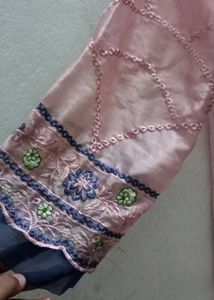 Pink Pakistani Set with embroidery n cutdana work