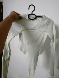 White Cutout Bodysuit