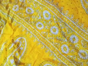 Yellow Bandhani Saree