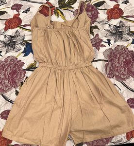 Tan Romper / Jumpsuit