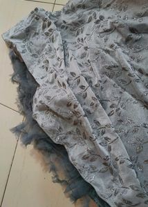 Elegant Silver Maxi Dress