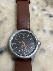 Titan Brown Leather Watch
