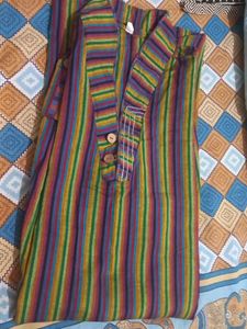 Full Sleeves Stripped Jabhaa Or Salwar Suit