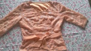 Peach Embroidered Blouse