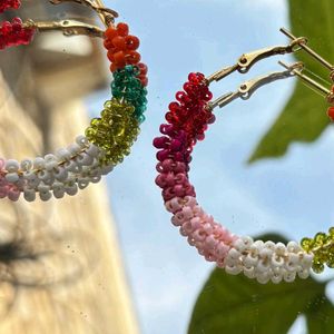 Handmade Colourful Blast Hoops 🥀