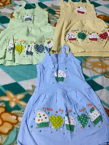 Cute Baby Dresses - Set of 3