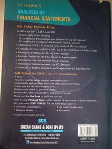 Analysis Of Financial Statements Book