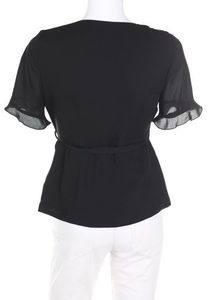 Zara Wrap Y2k  Blouse Top Black