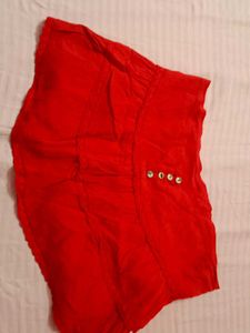Red Coquette Xl Plus Size Mini Skirt